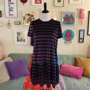 Handmade disco glitter swing dress. relaxed babydoll dress fit